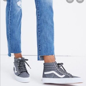 vans® sk8-hi reissue high-tops in black glitter